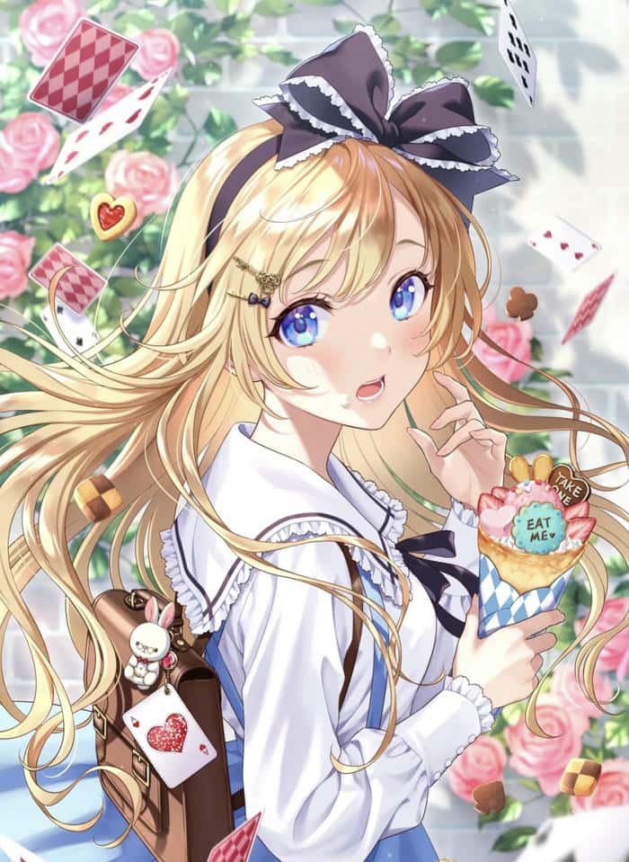 profile illustration of cartoon girl