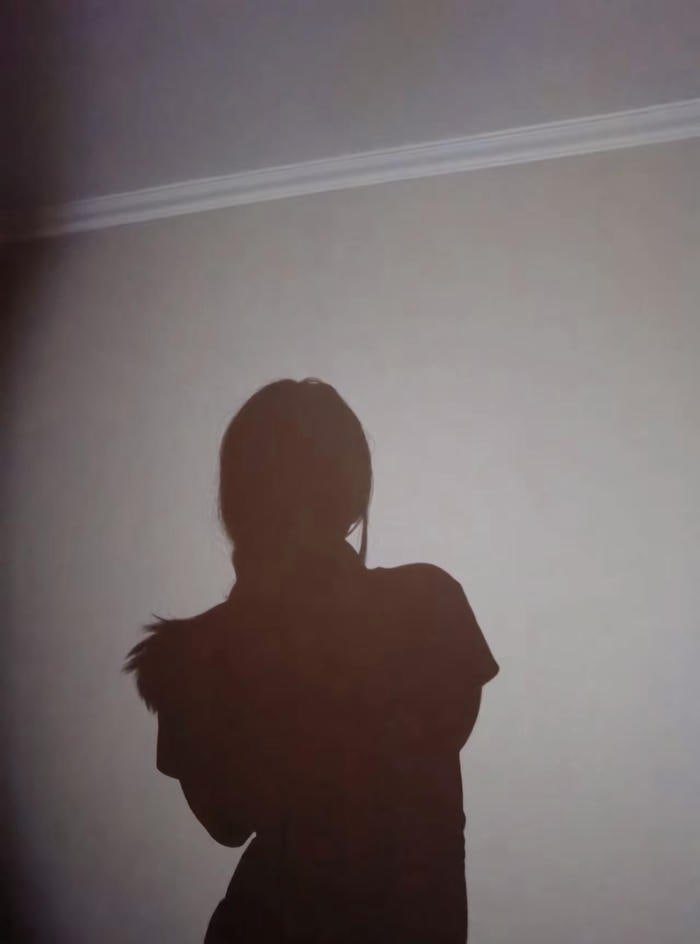 quiet outline of shadow girl dp