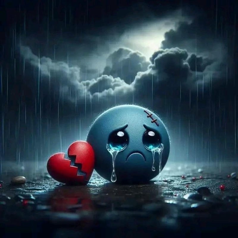 sad emoji dp outline art