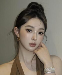 sharp gaze girl portrait