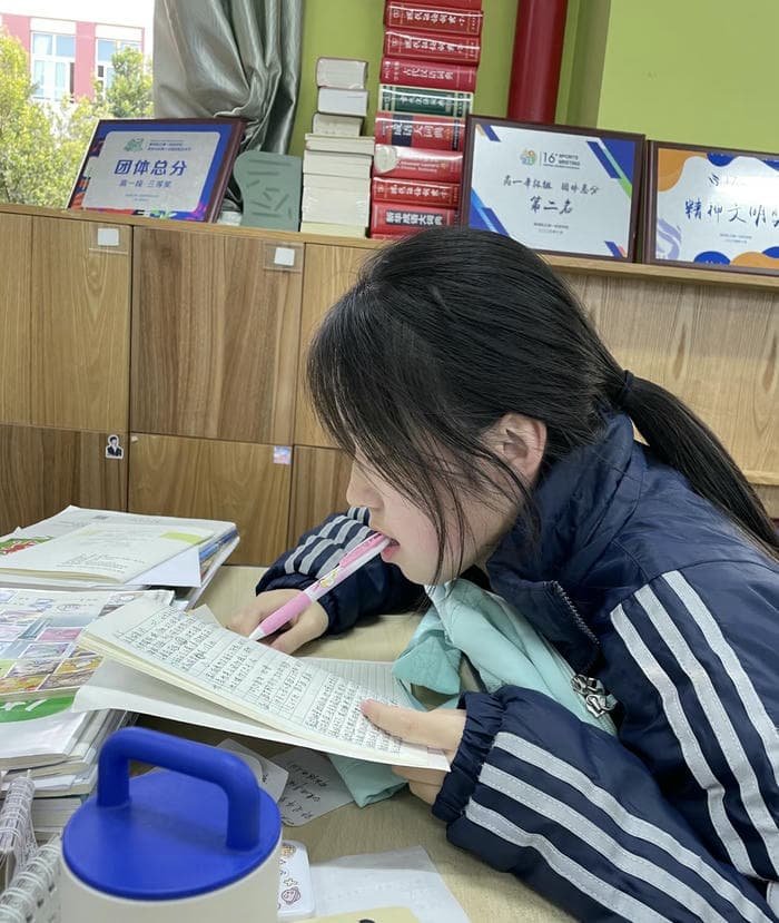 study struggle girl dp