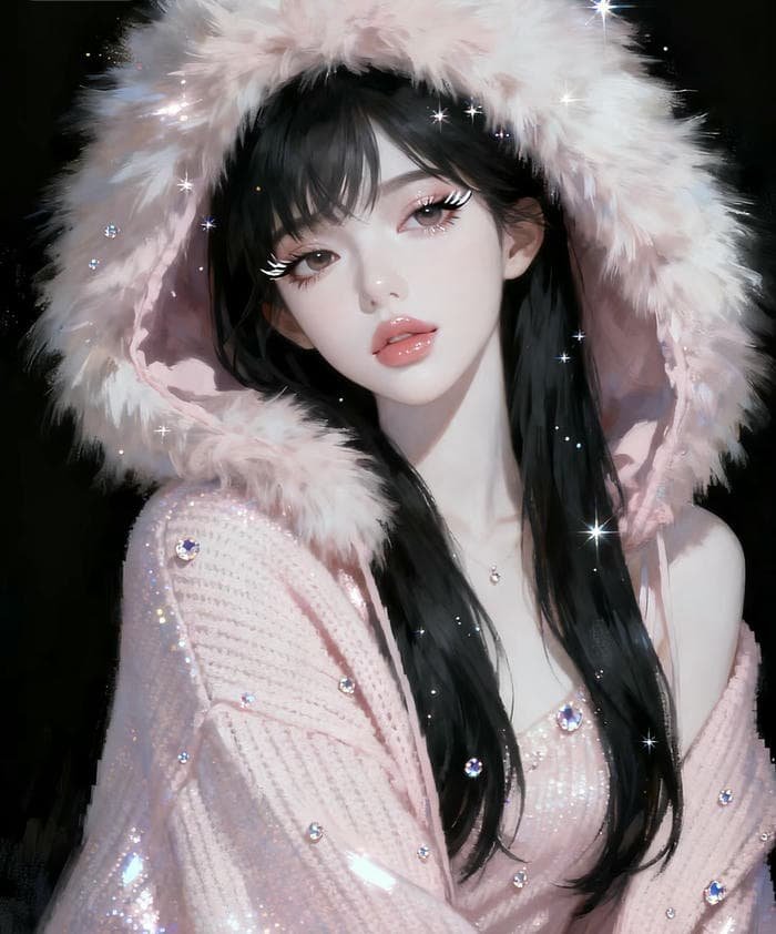 vibrant cartoon girl picture