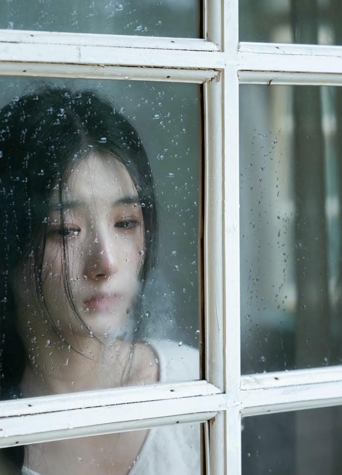 weak smile in girls sad dp