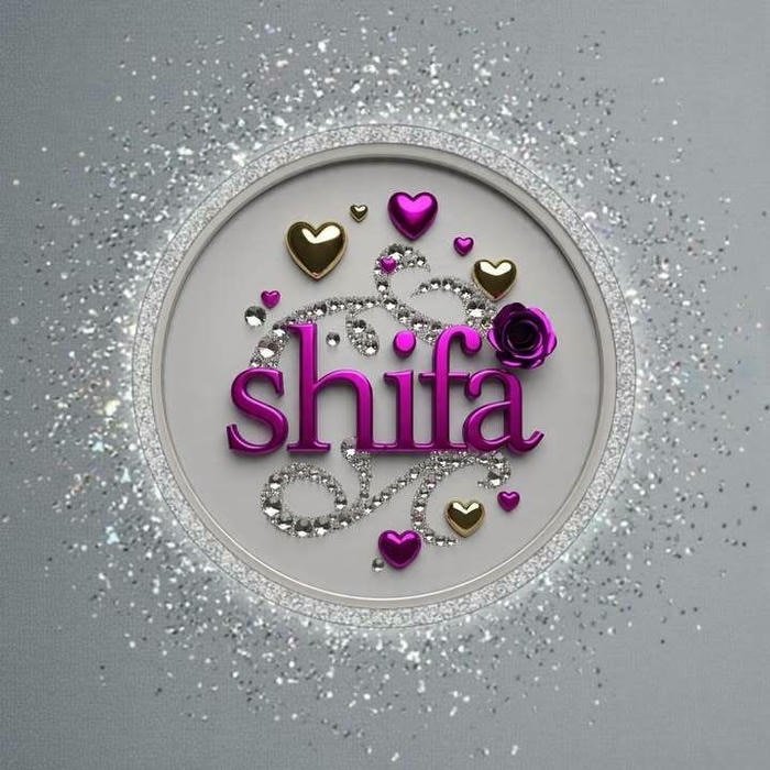 Elegant shifa name dp classy pastel background