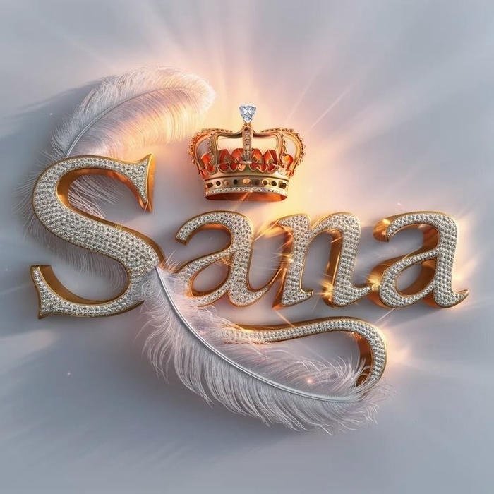 Elegant soft art name sana dp