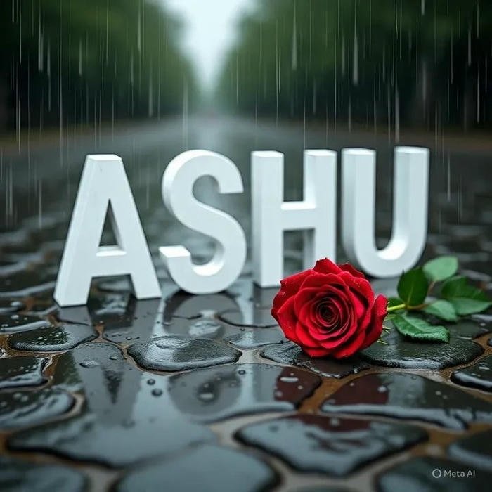Gentle rain touches the ashu name dp