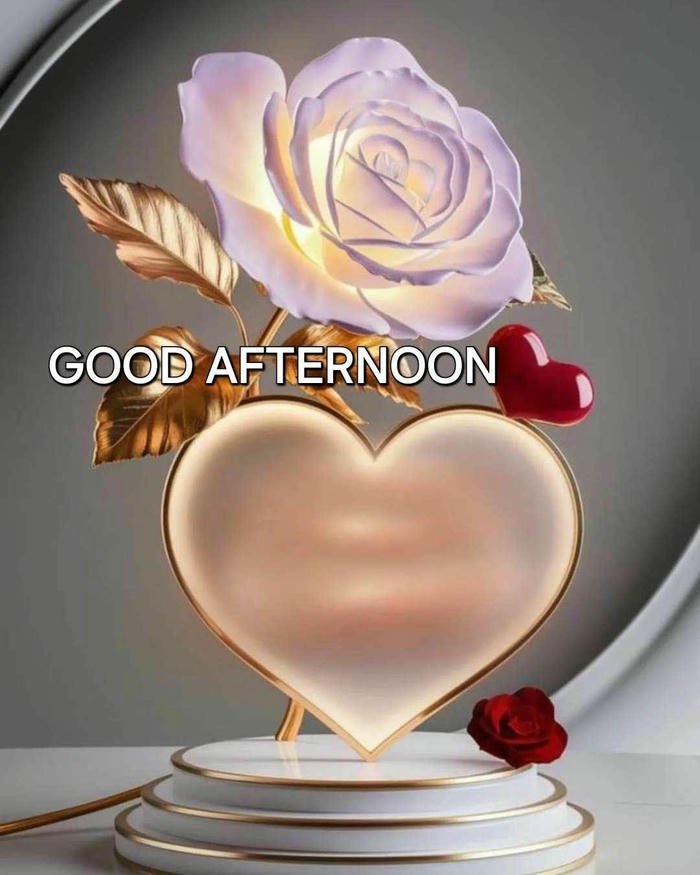 Glowing love afternoon crystal heart rose 3d art style