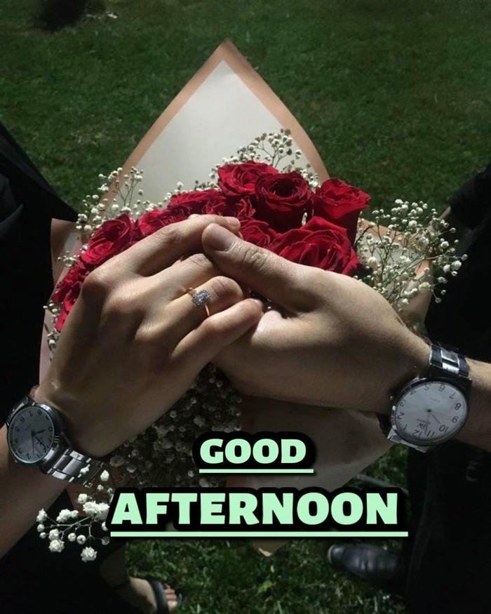 Good afternoon images love hands holding red bouquet couple