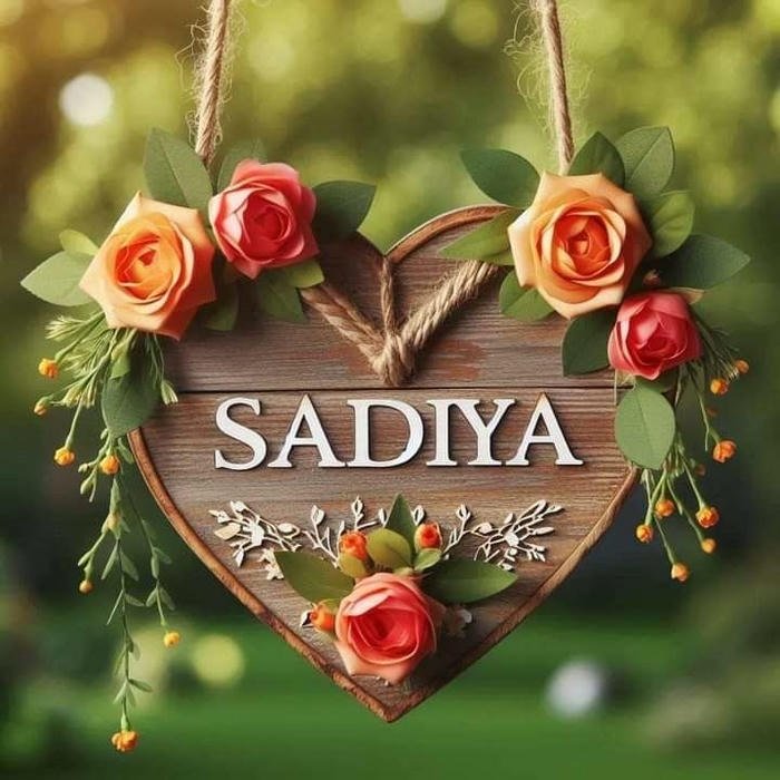 Heart pics style glow sadiya name dp
