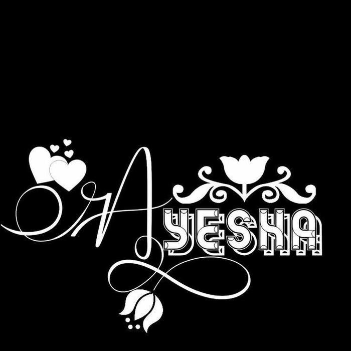 Ink waves flowing ayesha name dp art