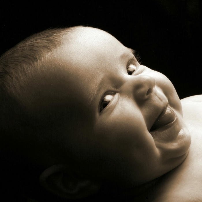 Love cute baby images black white laughing profile view