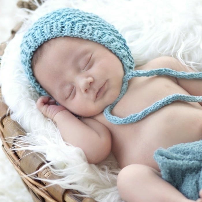 Love cute baby images sleeping basket blue hat cozy