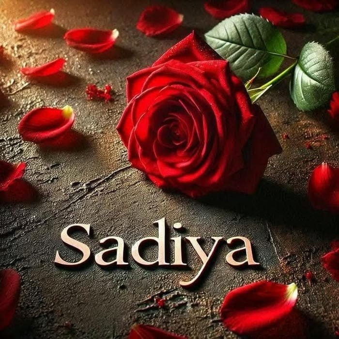 Lovely soft aura sadiya name dp