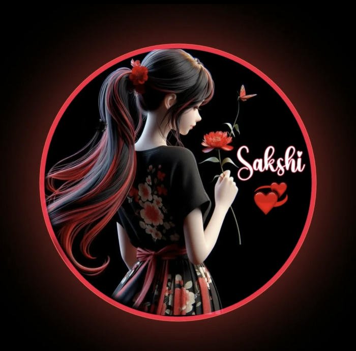 Modern stylish girl sakshi name dp