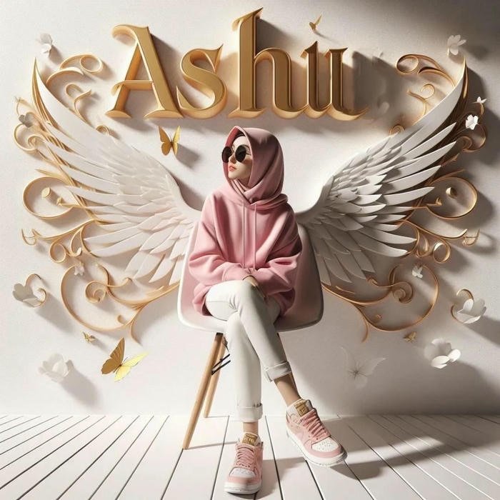 Peaceful thoughts circle the ashu name dp