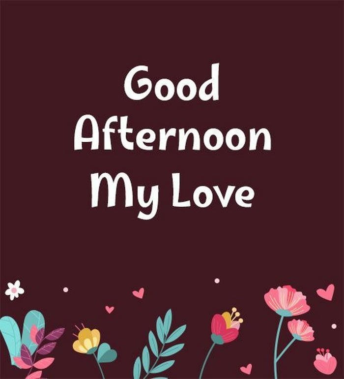 Romantic afternoon love message dark floral background text art