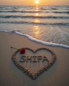 Romantic rose filter shifa name dp