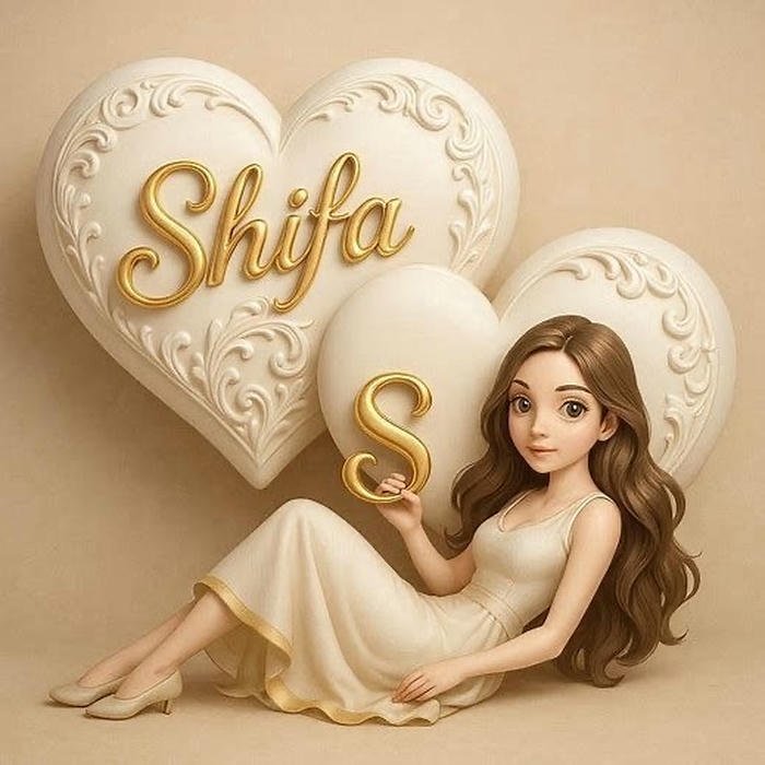 Romantic shifa name dp soft golden light