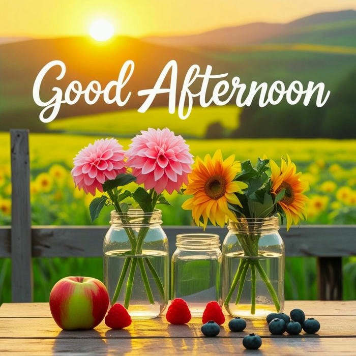 Sunny afternoon flowers bright yellow blooms window nature view