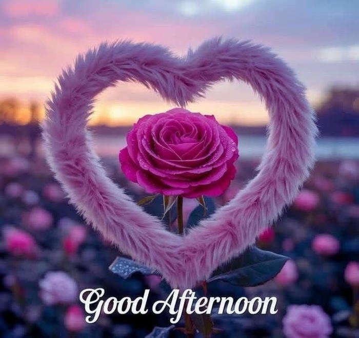 Sweet afternoon wishes purple rose heart frame nature background
