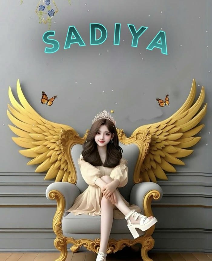 Trendy modern girl sadiya name dp