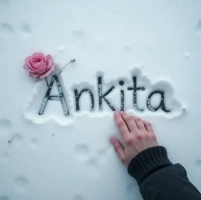 ankita name dp shining with snow beauty
