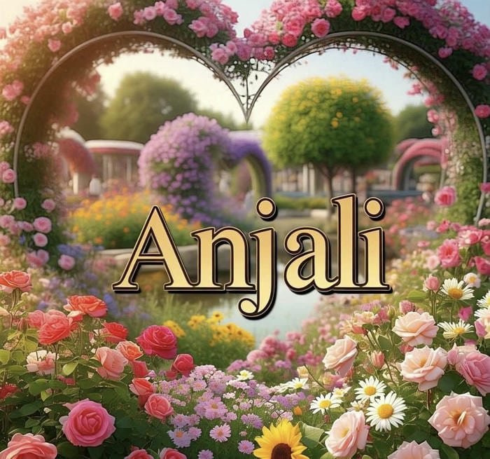 beautiful soul anjali name dp with soft charm