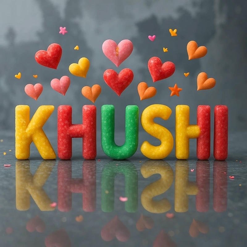 crystal shine typography khushi name dp magic