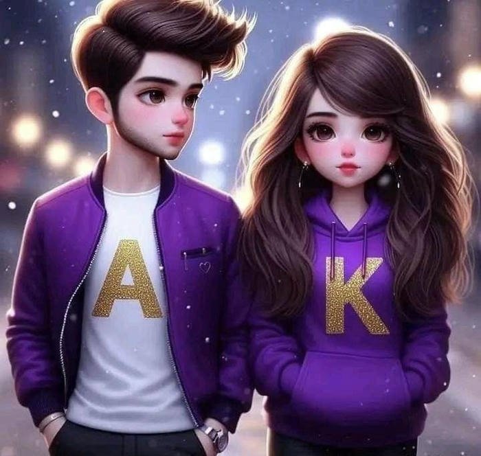 cute glow ak name dp with charm