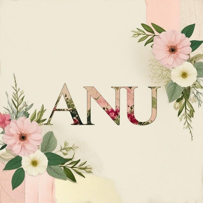 cute mood flows around anu name dp