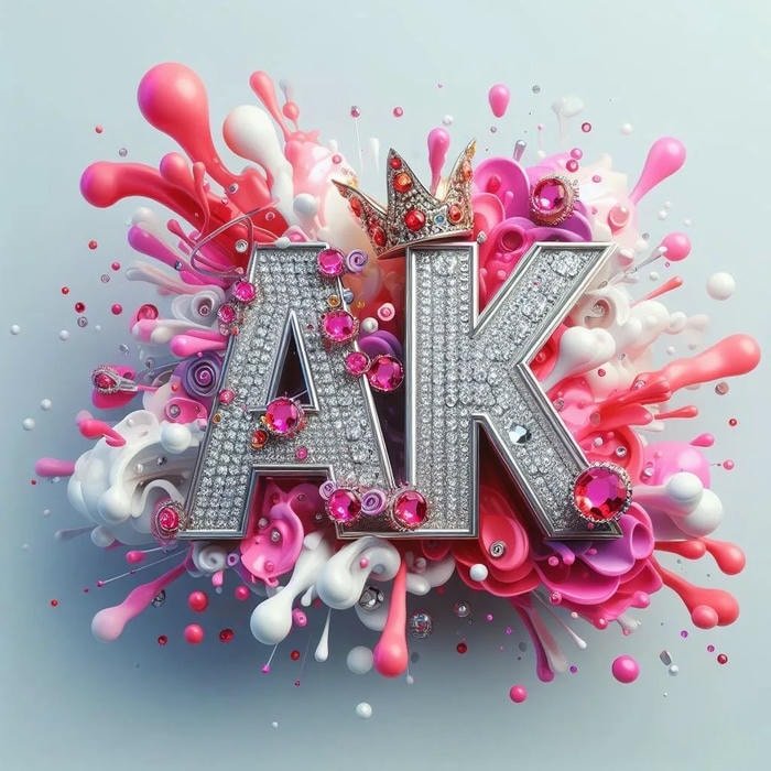 elegant girl ak name dp in style