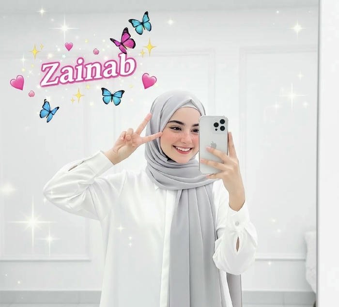 elegant hush zainab name dp mood