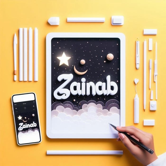 ethereal soul zainab name dp look