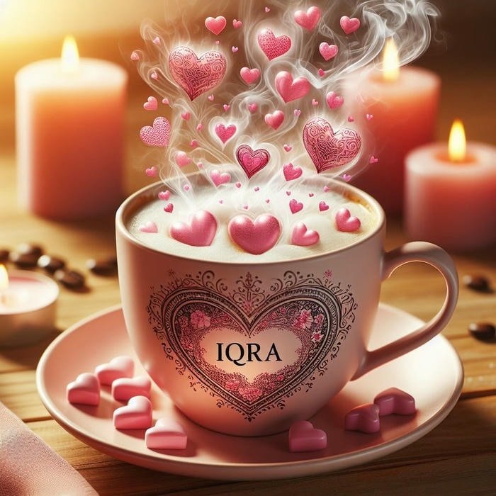 everyone admires the sweet iqra name dp