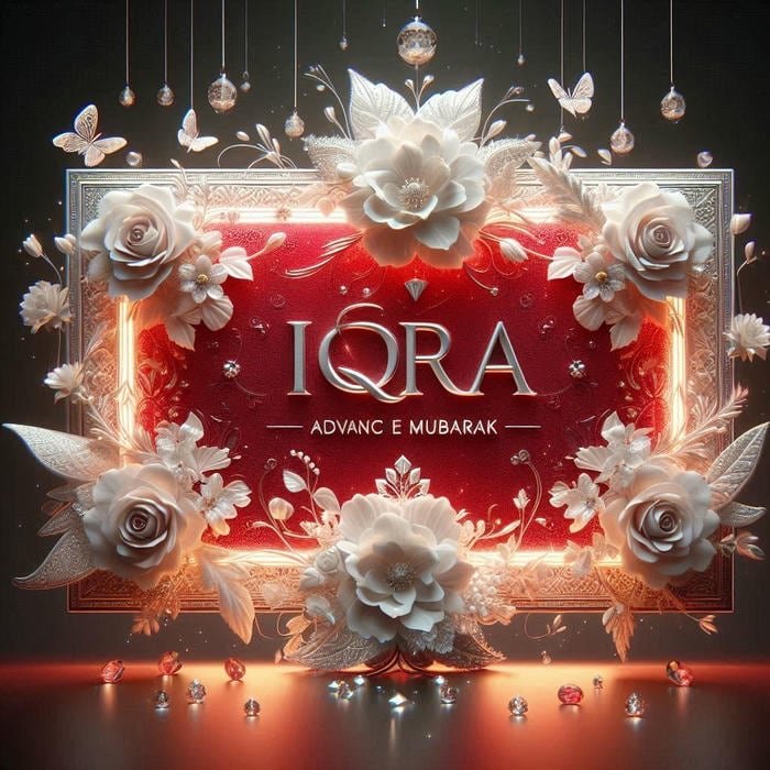 iqra name dp glows in peaceful beauty