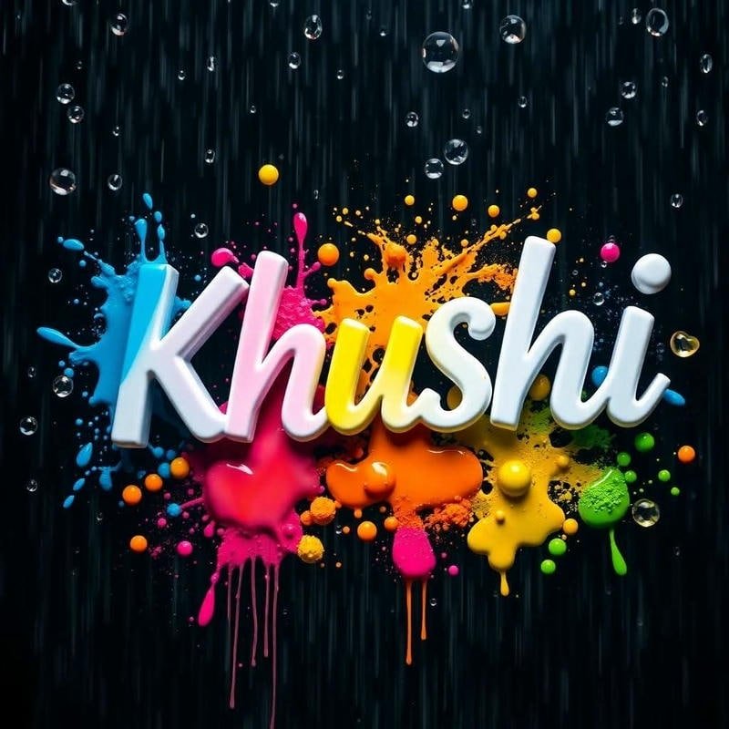 light crystal shadow effect khushi name dp logo
