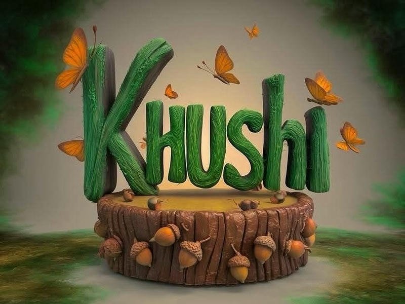 magic butterfly glow khushi name dp theme