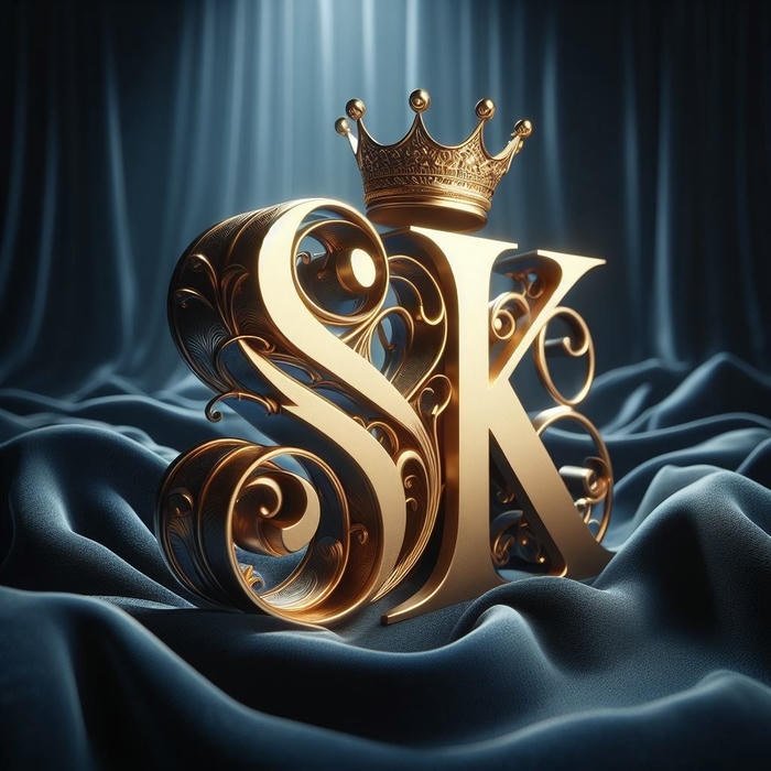 minimal black sk name dp clean logo