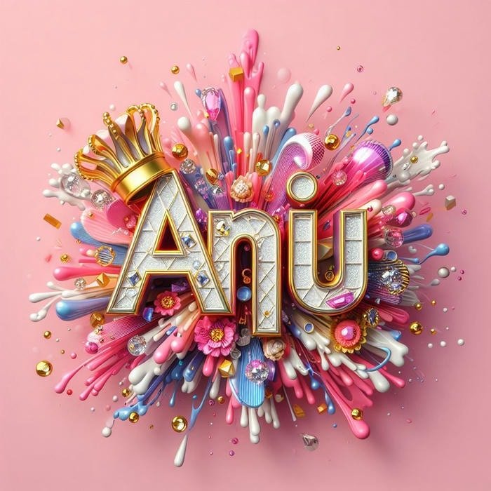 pure cuteness anu name dp shines brightly