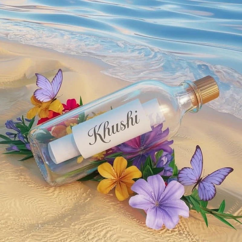 rainbow sparkle letters khushi name dp beauty