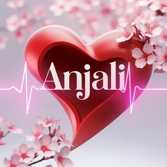 royal heart anjali name dp stunning aura