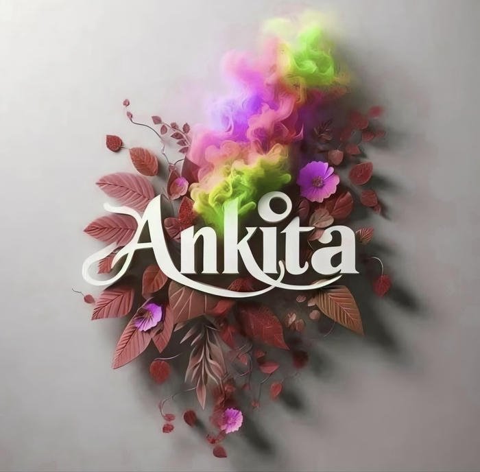 soft glow surrounds ankita name dp