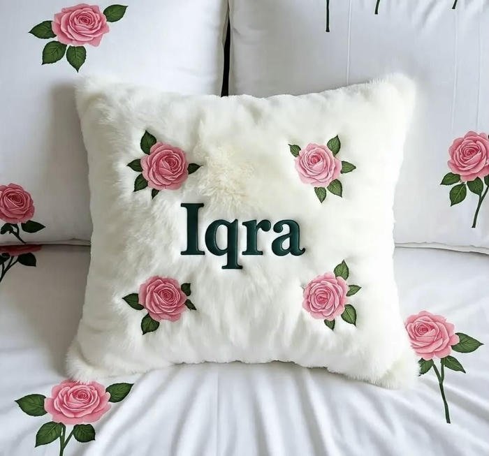 soft light frames the lovely iqra name dp
