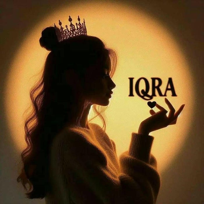 today the world smiles with iqra name dp