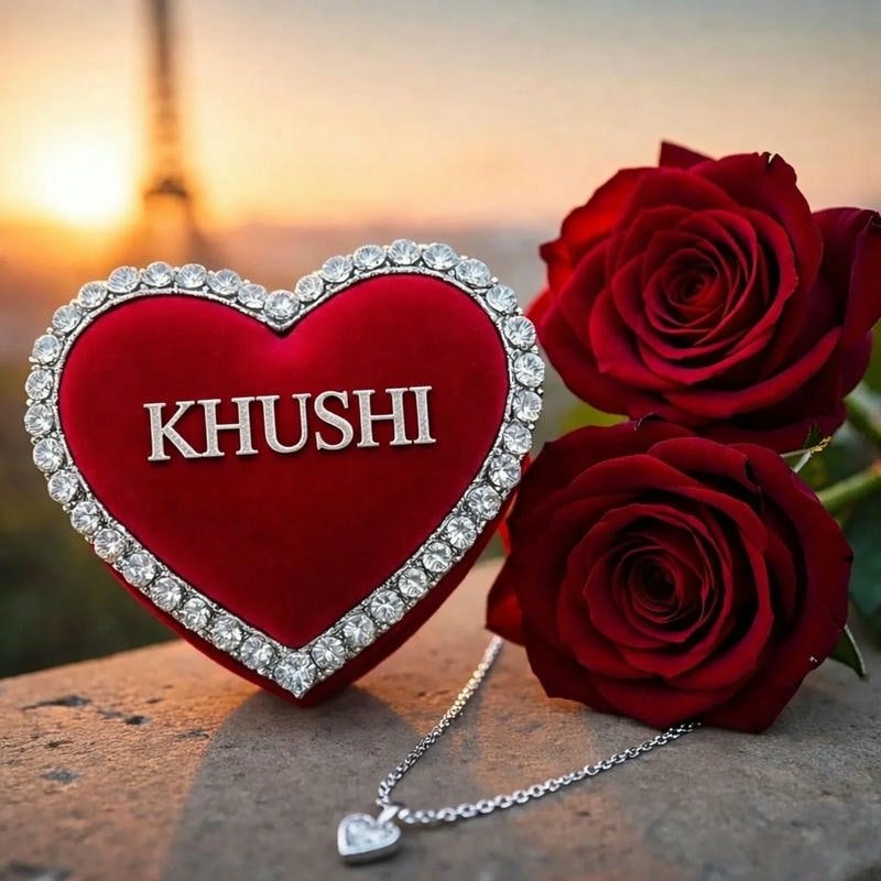 vibrant rose floral letters khushi name dp
