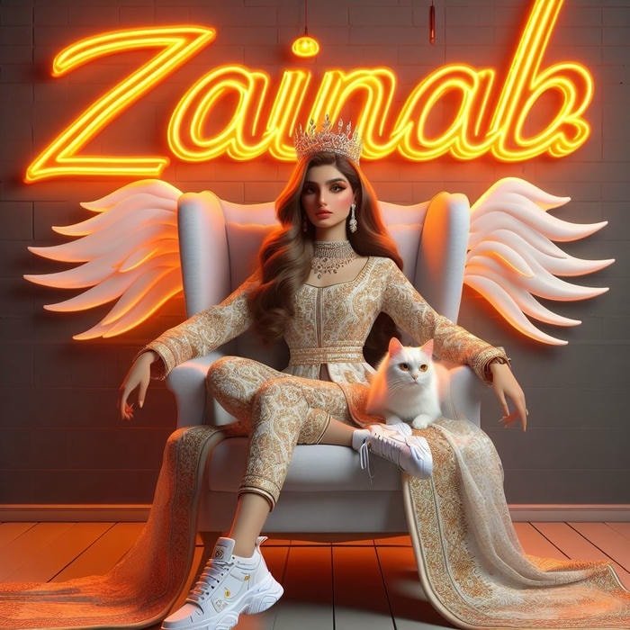 zainab name dp ivory tone design