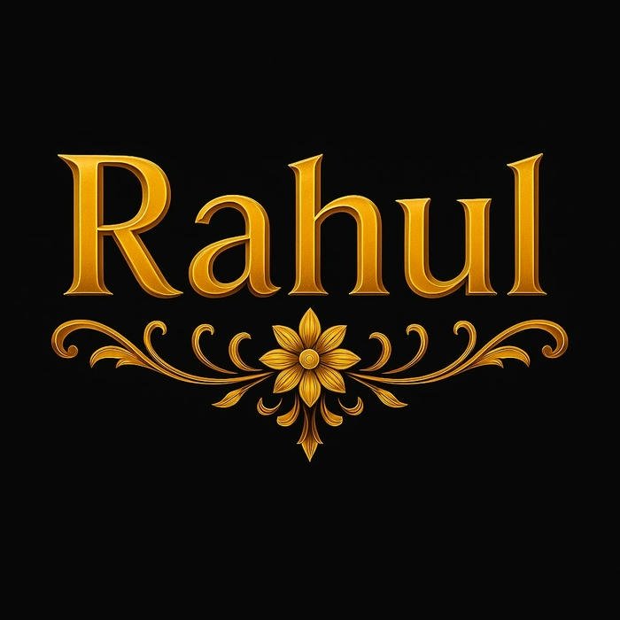 Artistic composition highlights rahul name dp