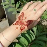 Attractive henna pattern crafted with fine details