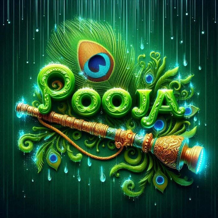 Balanced avatar look made for pooja name dp