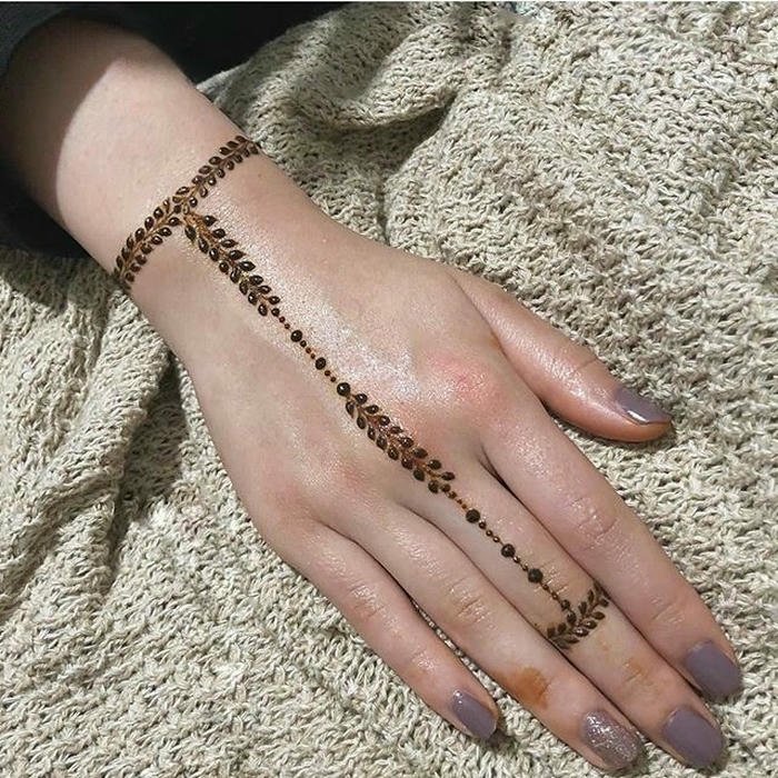 Basic henna pattern highlighting graceful symmetry